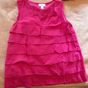 Pink sleeveless top